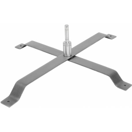 Base cruz en acero para flybanner gris