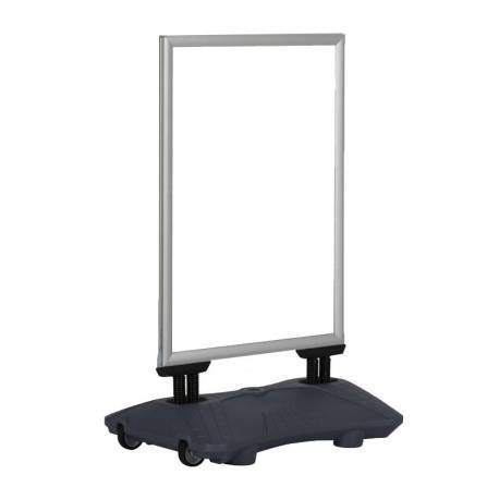 Caballete para exterior con base rellenable económico