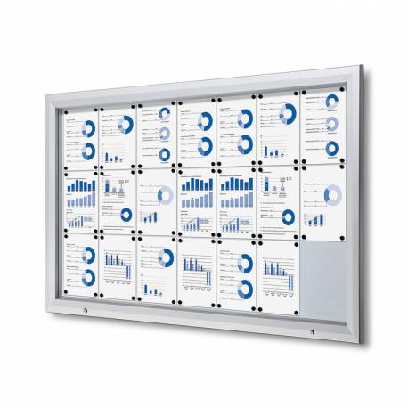 Vitrina de exterior ignífuga para 21 DIN A4