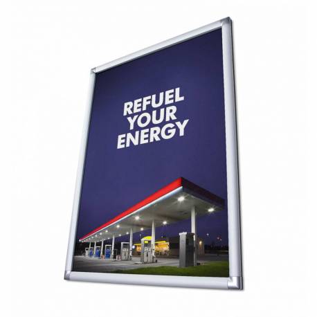 Marco de aluminio 100x140 cm perfil 30 mm esquinas redondeadas