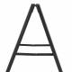 Caballete de aluminio NEGRO eco vista lateral
