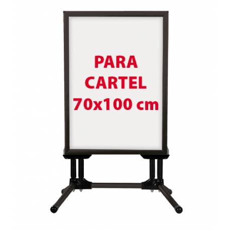 Caballete negro con patas para cartel 70x100 cm