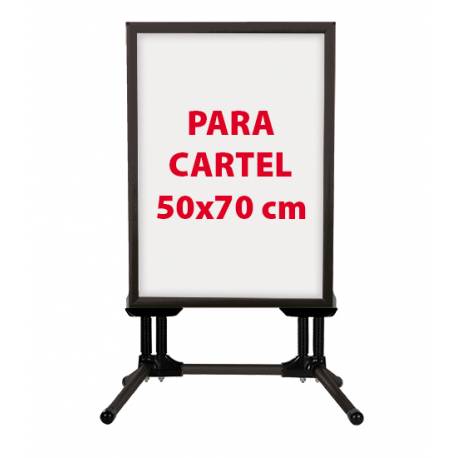 Caballete negro con patas para cartel 50X70 cm