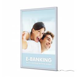 Marco de aluminio con luz LED para cartel tamaño 70 x 100 cm marco click