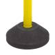 Poste de plástico amarillo detalle base rellenable