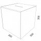 Urna de metacrilato 30x30x30 cm medidas