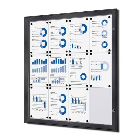 Vitrina de color antracita para 12 DIN A4