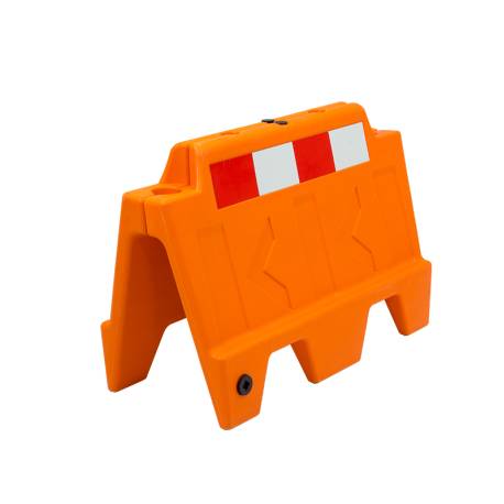 Barrera rellenable con agua y apilable