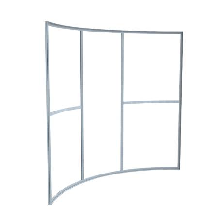 Pared curva de 2500 x 2800 mm Desarrollo 3075 mm