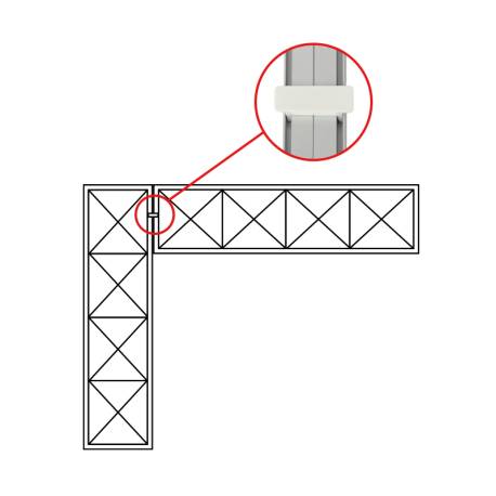 Conector para esquinas Seg Pop Up colocación 2