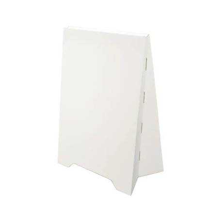 caballete de cartón blanco