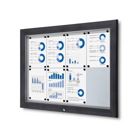 Vitrina de exterior antracita para 8 DIN A4