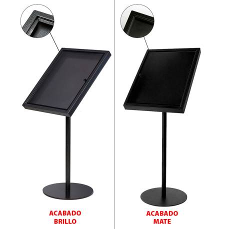 Portamenu con pie 2 ACABADOS DE NEGRO