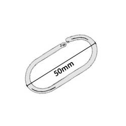 Anilla oval de plástico