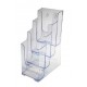 Portacatálogos para folletos 10x21 cm con 4 bolsillos