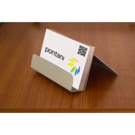 Tarjetero de sobremesa fabricado en metal