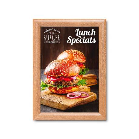 Marco de aluminio COLOR MADERA para DIN A4