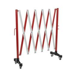 Valla plegable ROJA Y BLANCA con Ruedas 950×250/3000mm