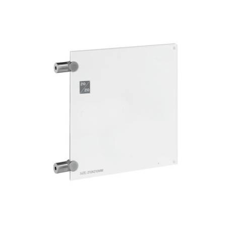 Señaletica Acrílica tipo Bandera 21x21 cm