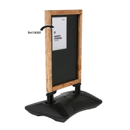 Caballete negro con base rellenable 46x68 1