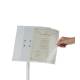 Portamenu blanco para hoja A3 con altura regulable