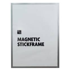 Marco Adhesivo gris con Iman para hoja 50X70 cm