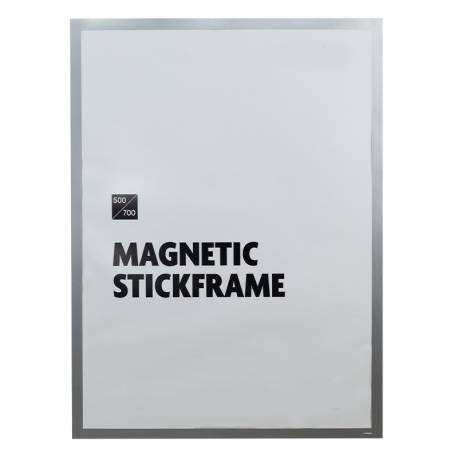 Marco Adhesivo gris con Iman para hoja 50X70 cm