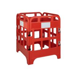 VALLA MODULAR DE SEGURIDAD PLEGABLE CON 4 TRAMOS DE 75x100 cm