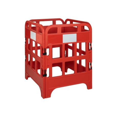 VALLA MODULAR DE SEGURIDAD PLEGABLE CON 4 TRAMOS DE 75x100 cm