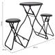 KIT Mesa Alta Plegable con 2 Taburetes