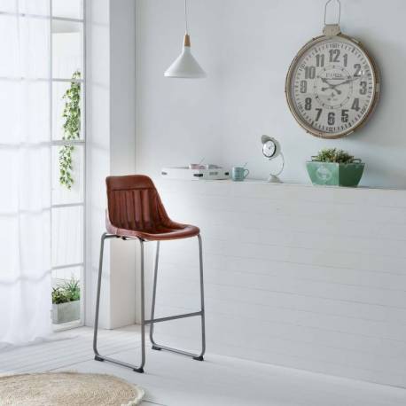 TABURETE ALTO ACOLCHADO CON ESTRUCTURA DE METAL