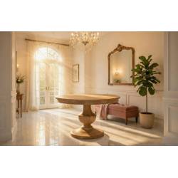 Mesa redonda de madera de mango AMBIEMTE