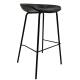 TABURETE DE METAL ASIENTO EN SIMILPIEL NEGRA 3
