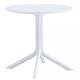 Mesa redonda en polipropileno de color blanco
