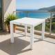 MESA CUADRADA IMITACION RATTAN BLANCA