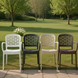 SILLON APILABLE IMITACION RATAN 4 COLORES DISPONIBLES apiladas