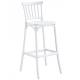 TABURETE ALTO BLANCO DE POLIPROPILENO CON TRATAMIENTO ANTI UV 3