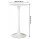 Mesa alta redonda blanca de 60 cm con base de metal medidas