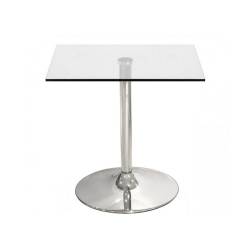 MESA CUADRADA 60 CM TAPA DE CRISTAL TEMPLADO