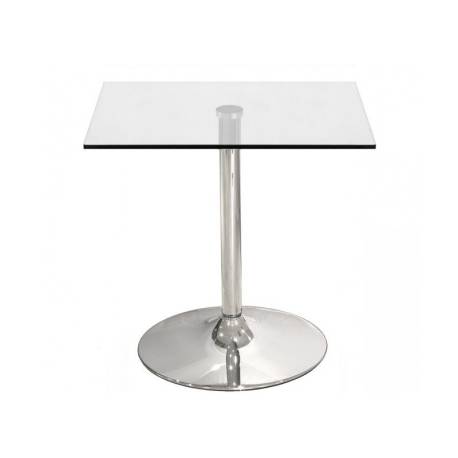 MESA CUADRADA 60 CM TAPA DE CRISTAL TEMPLADO
