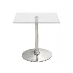 MESA CUADRADA 70 CM TAPA DE CRISTAL TEMPLADO