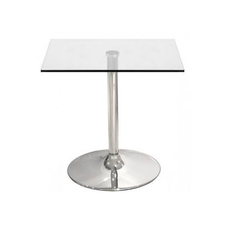 MESA CUADRADA 70 CM TAPA DE CRISTAL TEMPLADO