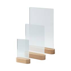 Portagráfica vertical con base redondeada