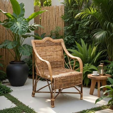 SILLA DE BAMBU Y RATAN