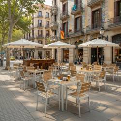 SILLON EN METAL Y POLYWOOD amarillo