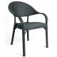 SILLON APILABLE POLIPROPILENO ANTRACITA Y PATAS METALICAS 2