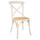 SILLA DE MADERA BLANCA ASIENTO DE RATAN 3