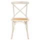 SILLA DE MADERA BLANCA ASIENTO 4 DE RATAN