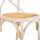 SILLA DE MADERA BLANCA ASIENTO DE RATAN 7