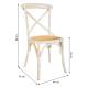 SILLA DE MADERA BLANCA ASIENTO DE RATAN